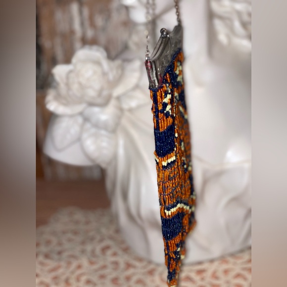 INCREDIBLE Antique ORNATE Colorful Beaded Purse w/Hinged Frame - Native American - Picture 9 of 17